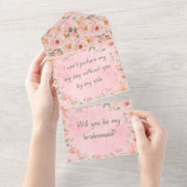 Alles in één bruiloft all in one uitnodiging (Afscheurbaar)