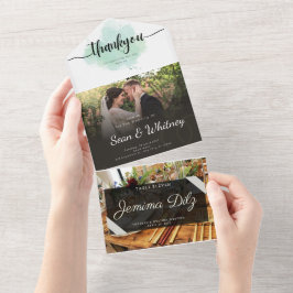 Alles in één bruiloft all in one uitnodiging