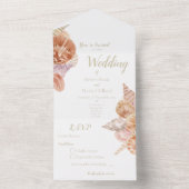 Alles in één bruiloft all in one uitnodiging (Binnen)