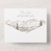 Alles in één bruiloft all in one uitnodiging (Achterkant)