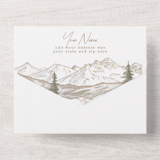 Alles in één bruiloft all in one uitnodiging