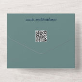 Alles in één bruiloft - Silver Eucalyptus All In One Uitnodiging (Achterkant)