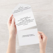 Alles in één bruiloft uitnodiging (Afscheurbaar)