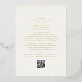 Alles in één elegante goudkalligrafie folie uitnodiging (Achterkant)