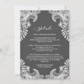 Alles in één elegante grijze weddenschap kaart (Achterkant)