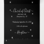 Alles in één elegante rode en roze hartritmebruilo drieluik uitnodiging (Binnenkant midden)