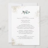 Alles in één Eucalyptus Gold Glitter Weddenschap Kaart (Achterkant)