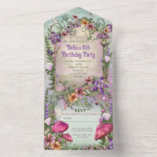 ALLES IN ÉÉN Fairthday-uitnodiging All In One Uitnodiging (Binnen)