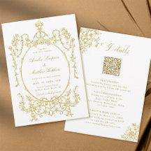 Alles in een Franse Floral Lijst Gold Wedding