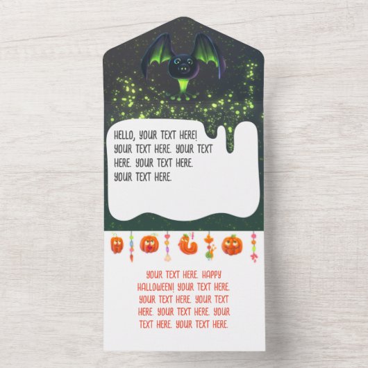 Alles in één Halloween Invite All In One Uitnodiging (Binnen)