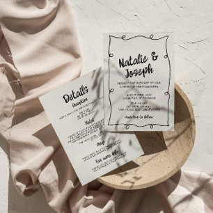 Alles in één hand geschreven Modern Lijst Retro br Kaart