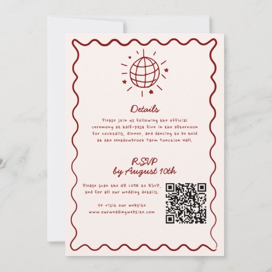 Alles in één hand getekend eigenzinnige QR-code ro Kaart (Achterkant)