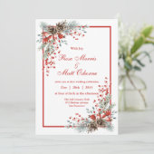 Alles in één, Kerstmis of winterbruiloft Kaart (Staand voorkant)