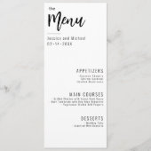 💍Alles in één menu & Drinken menuMinimalistisch E (Voorkant)