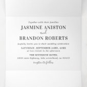 Alles in een minimalistische bruiloft drievoudige drieluik uitnodiging (Binnenkant midden)