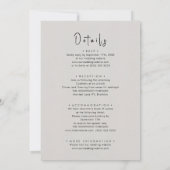 Alles in één modern script grijs minimalistische b kaart (Achterkant)