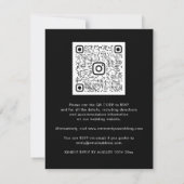 Alles in één QR-code Black Silver Glitter Spark (Achterkant)