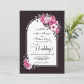 Alles in één roze boomgaard Mulberry Weddenschap Kaart (Staand voorkant)