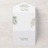 Alles in één tropisch Monstera Weddenschap All In One Uitnodiging (Buitenkant)