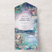 ALLES IN ÉÉN Uitnodiging Zeemeermin Onder de Zee (Binnen)