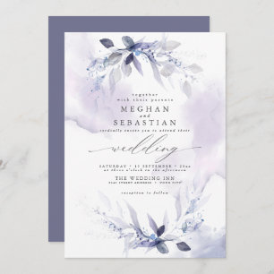 ALLES IN EEN Waterverf Plum Invitation Kaart