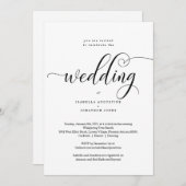 Alles in één weddenschap met RSVP en registratie Kaart (Voorkant / Achterkant)