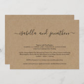 Alles in één weddenschap met RSVP en registratie Kaart (Voorkant / Achterkant)