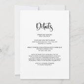 Alles in een zwart-wit bruiloft kaart (Achterkant)