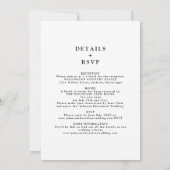 Alles in een zwart-wit gotische schedels bruiloft kaart (Achterkant)