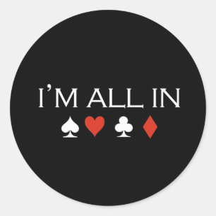 Alles in T-shirt wit Ronde Sticker
