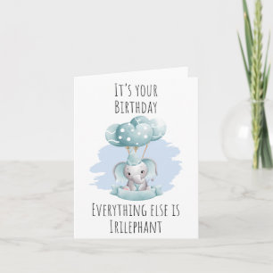 Alles Irilephant Puns Verjaardag Kaart