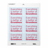 Alles is beter bij oma's etiket (Full Sheet)