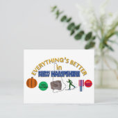 Alles is beter in New Hampshire Briefkaart (Staand voorkant)