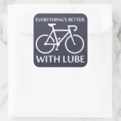 Alles is beter met Lube Vierkante Sticker (Tas)