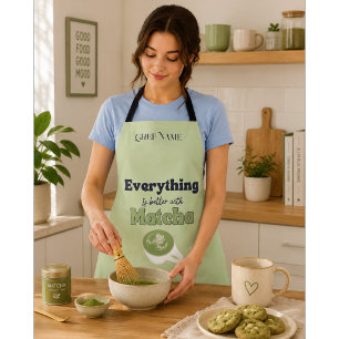 Alles is beter met matcha ,Matcha Groene Thee Schort