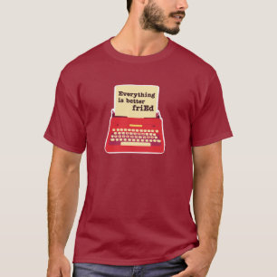 "Alles is Beter Vrij" Retro Typewriter T-shirt