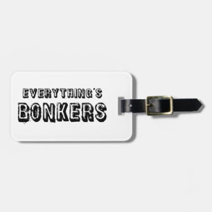 Alles is bonkers bagagelabel