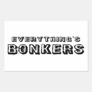 Alles is bonkers rechthoekige sticker