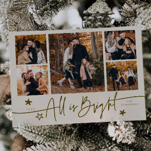 Alles is Bright Cream Multi Photo Holiday Kaart