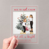 Alles is Bright Leuke Kerst Kinder Foto Acryl Uitnodigingen (Insitu (Draagbaar))