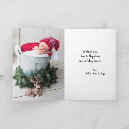 Alles is Calm All is Bright Folde Kerstkaart Kaart (Binnen)