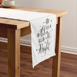 Alles is Calm/Kerstcitaat/Holiday Table Runner Korte Tafelloper
