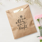 ALLES IS CALM Whimsical kerstvakantieavor Bedankzakje (Gezegeld)