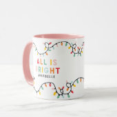 Alles is een fel leuke moderne, heldere kerstkreet mok (Voorkant links)