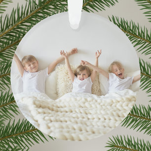 Alles is een Kinder foto met lichte, moderne kerst Ornament