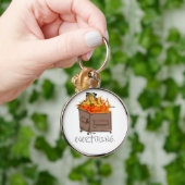 Alles is een vuilnisvuur grappig sleutelhanger (Hand)