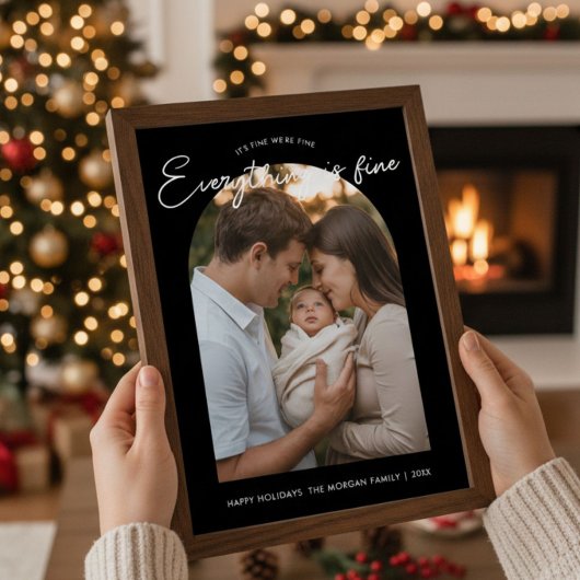 Alles is goed Cute Gezins Kerstkaart