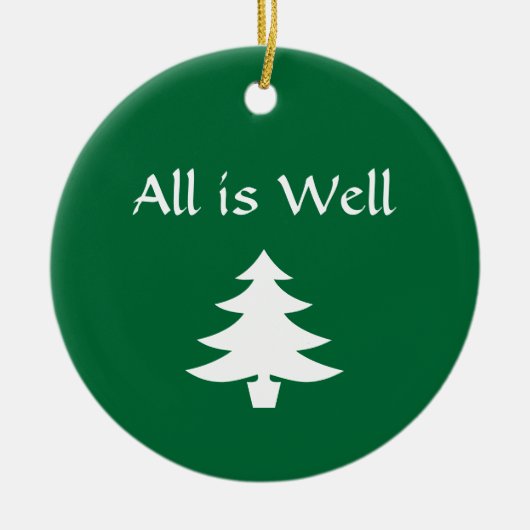 Alles is goed feestdag keramisch ornament (Voorkant)