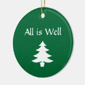 Alles is goed feestdag keramisch ornament (Links)