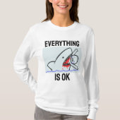 ALLES IS GOED FUNNY SHARK T-SHIRTS (Voorkant)